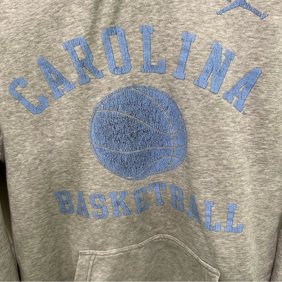Nike Heathered Gray North Carolina Tar Heels Jordan Basketball Pullover Hoodie - Picture 5 of 9
